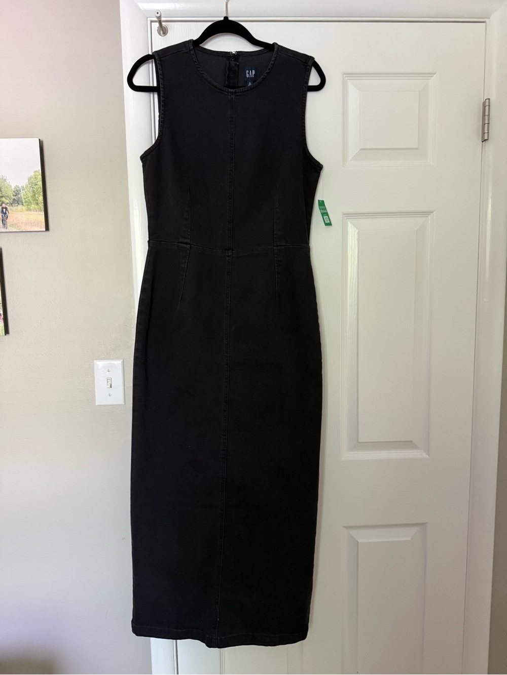 GAP. Black denim dress. 8 Tall.